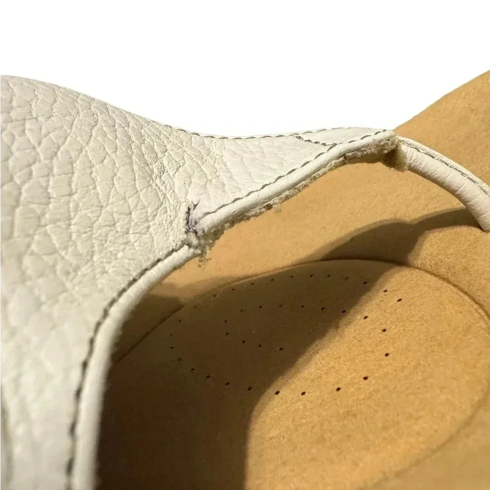 🤍 Clarks Women’s‎ Laurieann Rae Leather Thong Sandals White Sz 11 🤍 - Picture 4 of 5